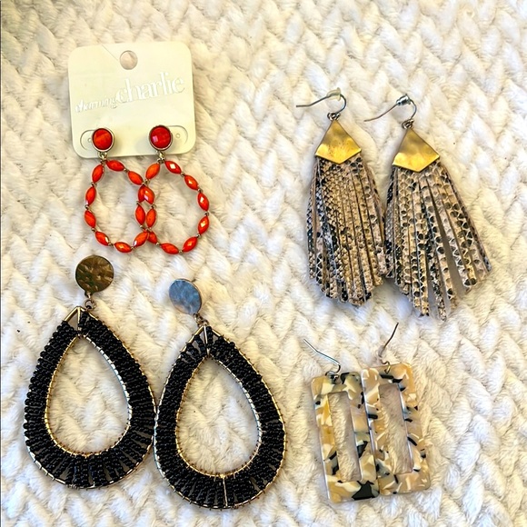 Charming Charlie Jewelry - Fashion Earring Sets Dangle Black Bead Charming Charlies Earring Sets